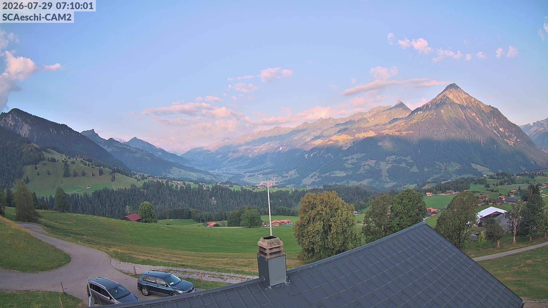 Archiv Foto Webcam Aeschi: Hütte Aeschiallmend