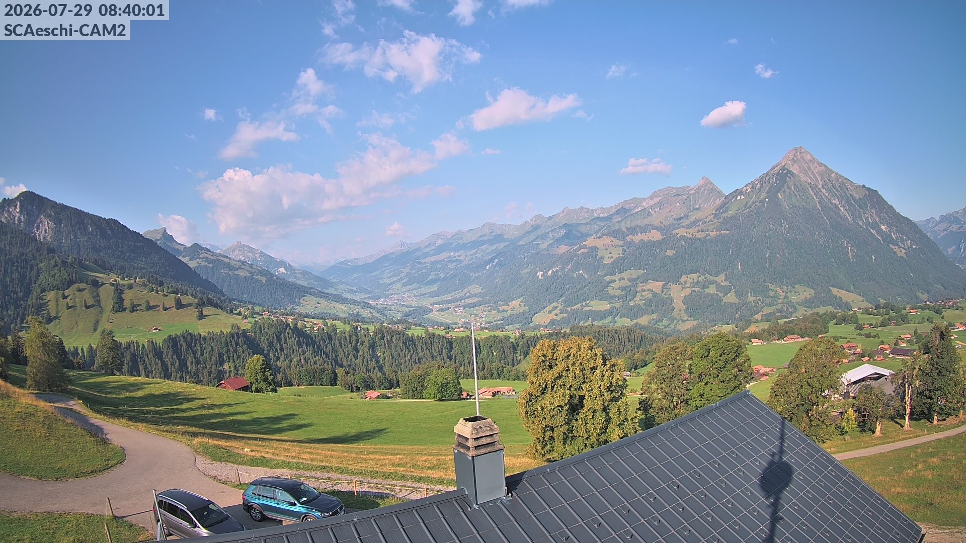 Archiv Foto Webcam Aeschi: Hütte Aeschiallmend