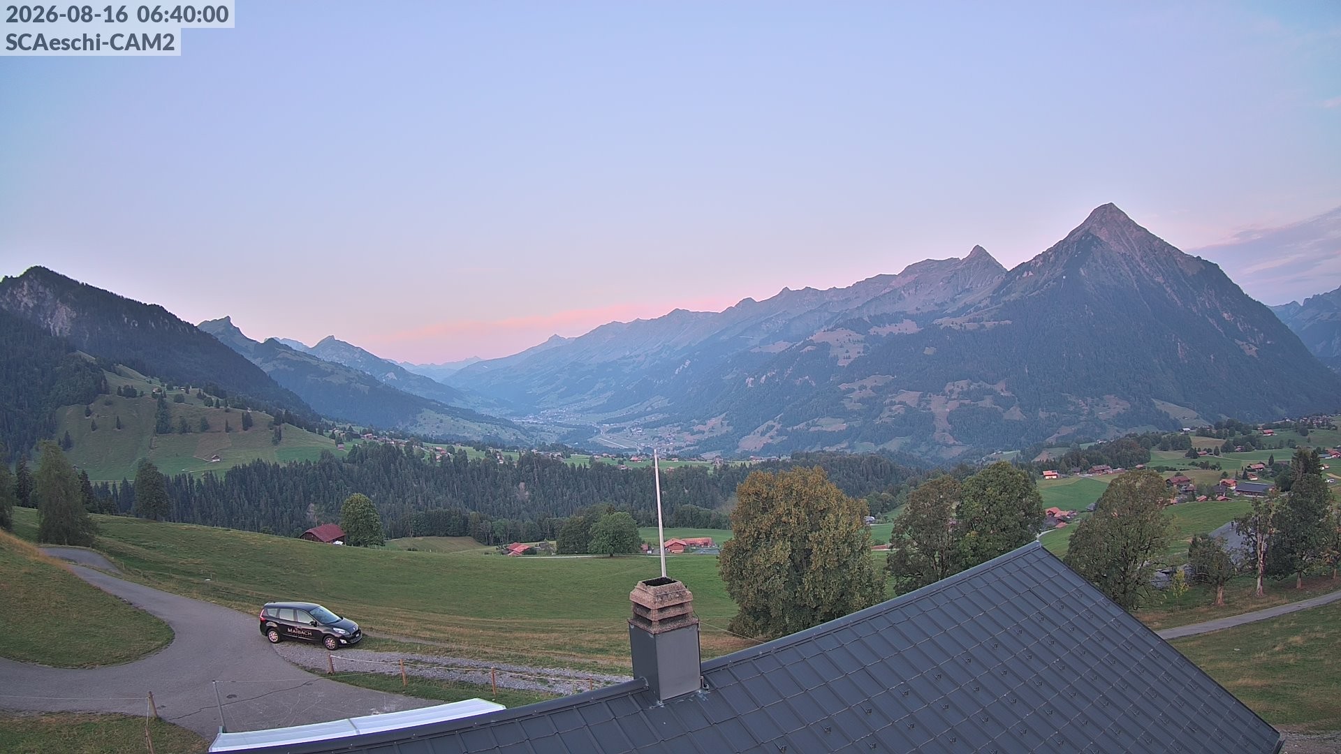 Archiv Foto Webcam Aeschi: Hütte Aeschiallmend