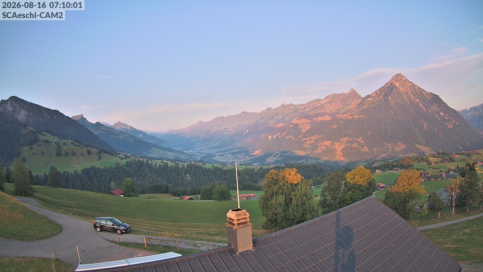Archiv Foto Webcam Aeschi: Hütte Aeschiallmend