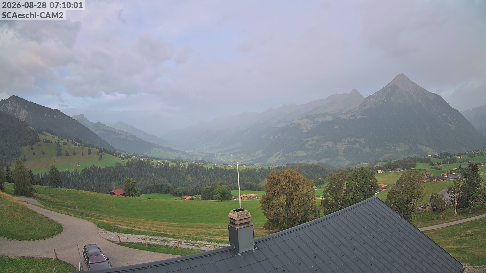 Archiv Foto Webcam Aeschi: Hütte Aeschiallmend