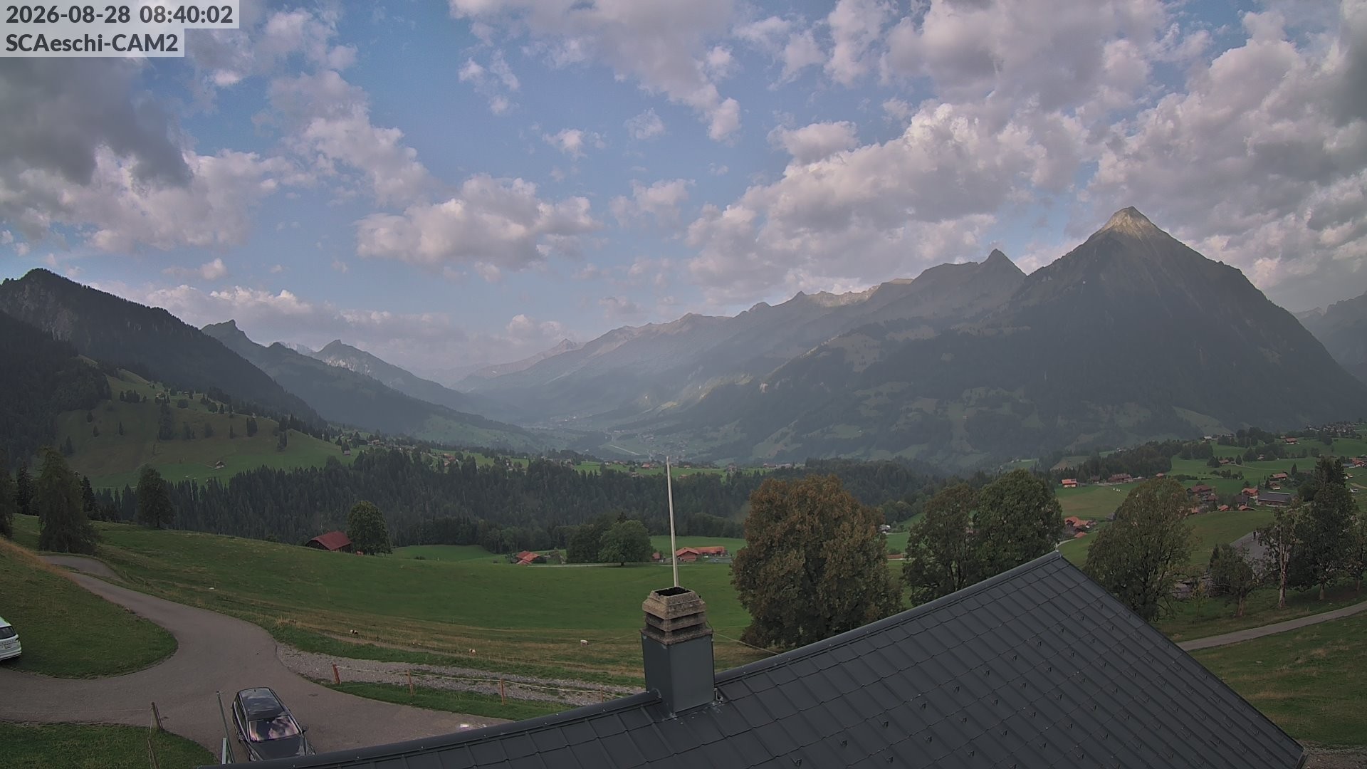 Archiv Foto Webcam Aeschi: Hütte Aeschiallmend