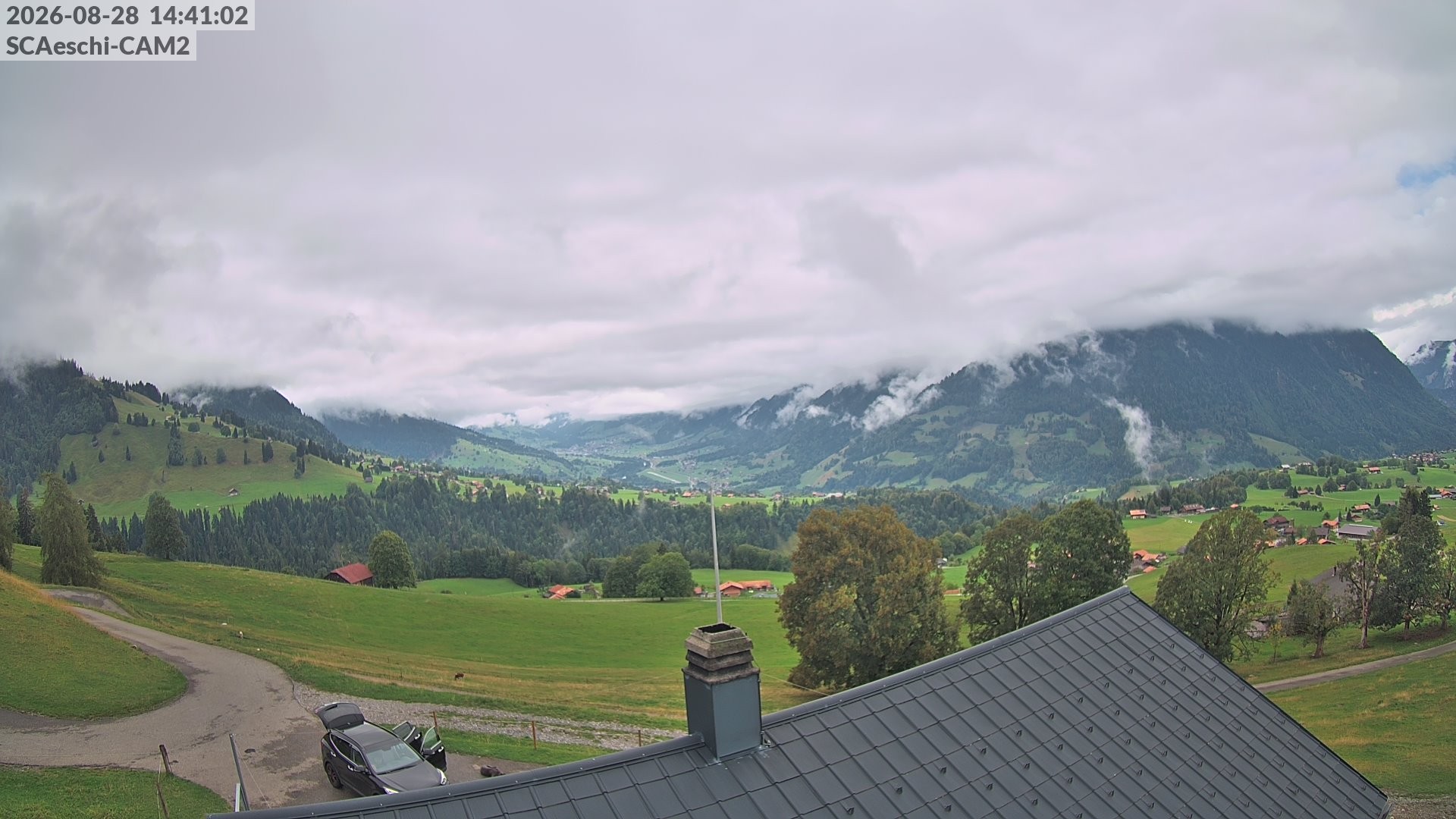 Archiv Foto Webcam Aeschi: Hütte Aeschiallmend