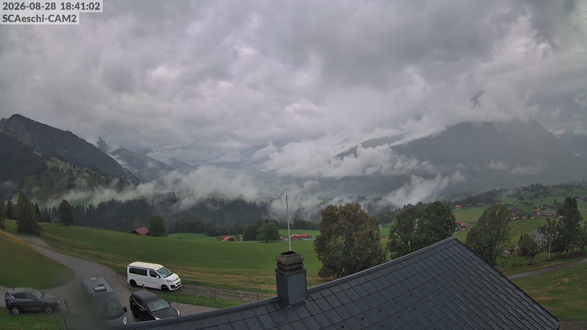 Archiv Foto Webcam Aeschi: Hütte Aeschiallmend