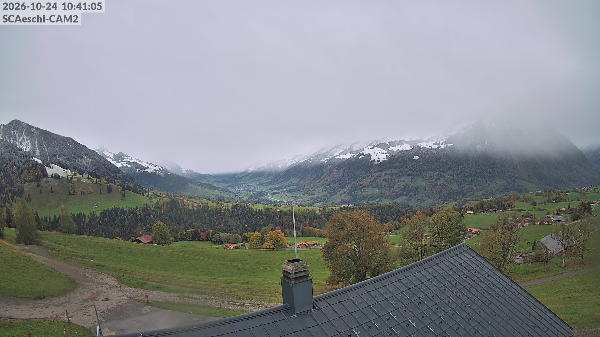 Archiv Foto Webcam Aeschi: Hütte Aeschiallmend
