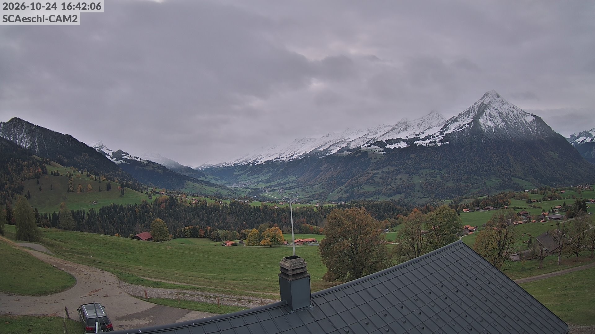 Archiv Foto Webcam Aeschi: Hütte Aeschiallmend