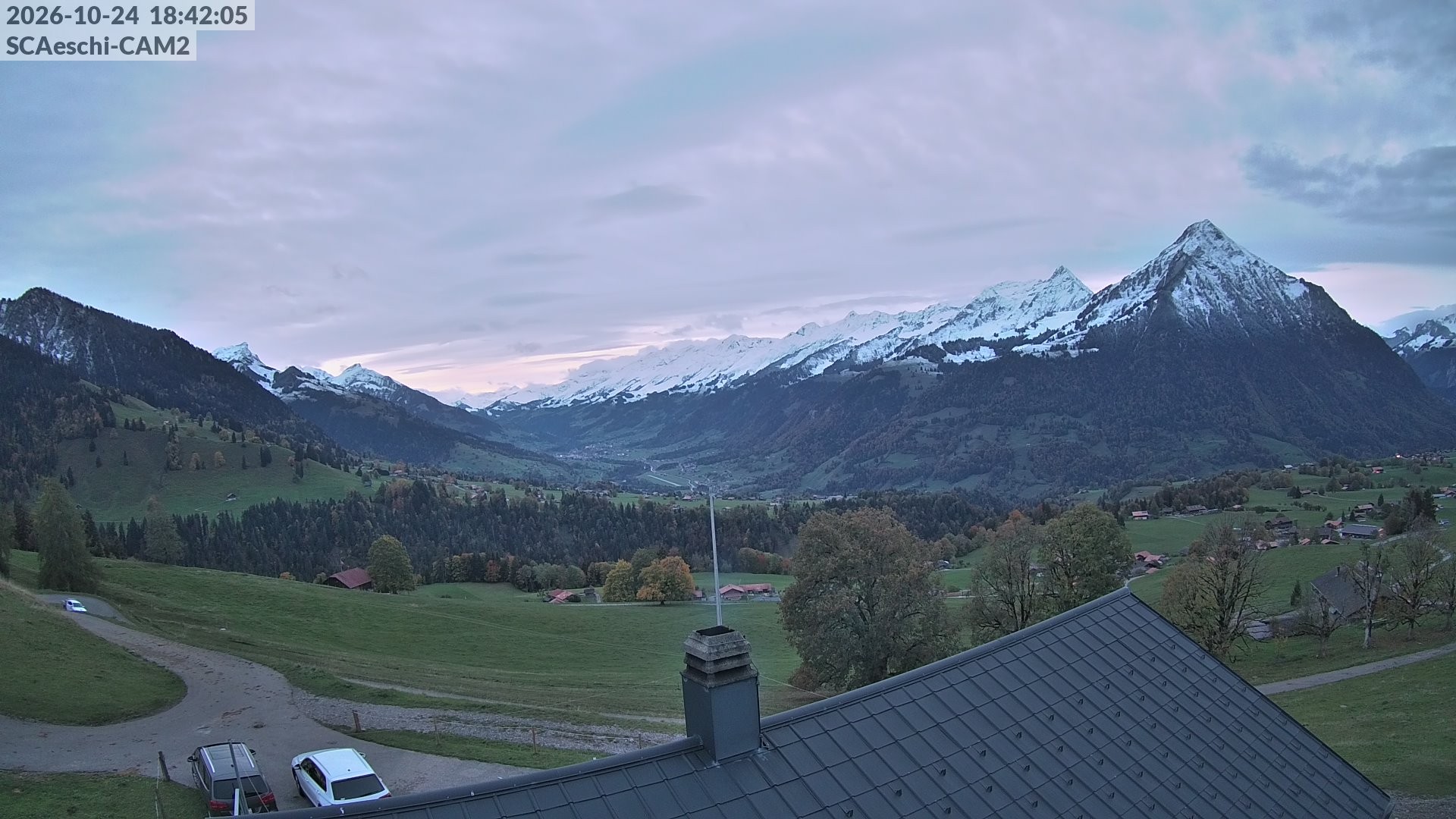 Archiv Foto Webcam Aeschi: Hütte Aeschiallmend