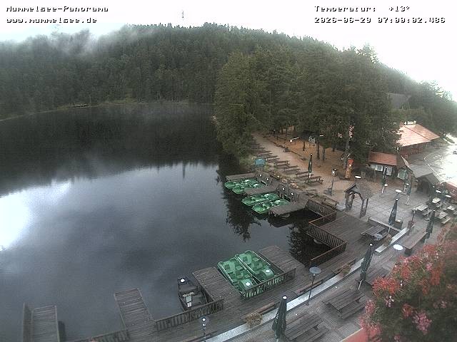 Archived image Webcam Panoramic view of Lake Mummelsee