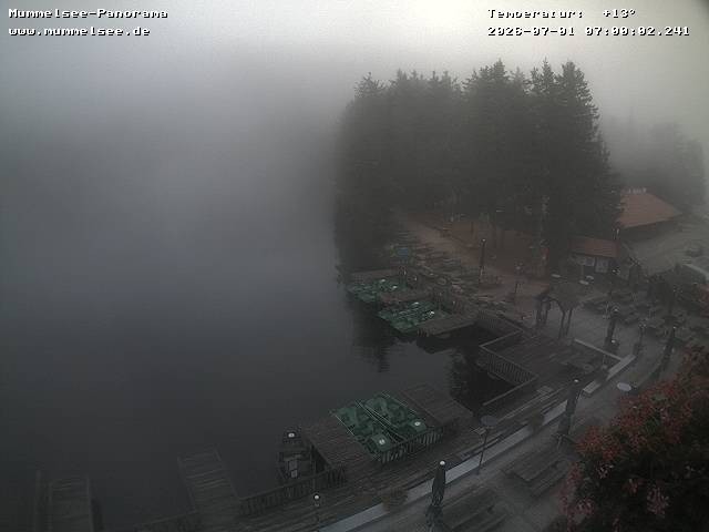 Archived image Webcam Panoramic view of Lake Mummelsee