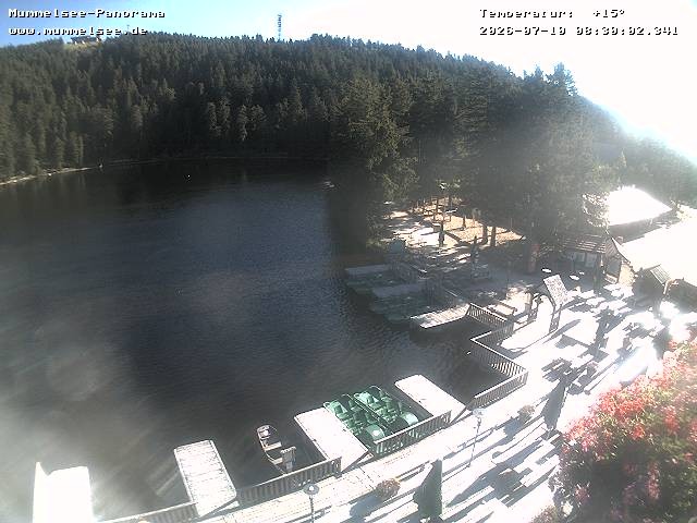 Archived image Webcam Panoramic view of Lake Mummelsee