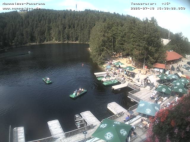 Archived image Webcam Panoramic view of Lake Mummelsee