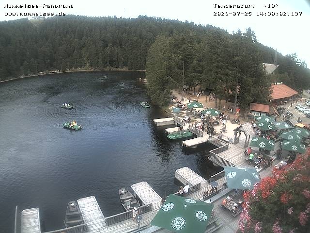 Archived image Webcam Panoramic view of Lake Mummelsee