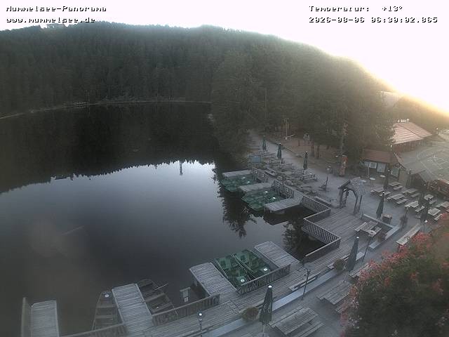Archived image Webcam Panoramic view of Lake Mummelsee