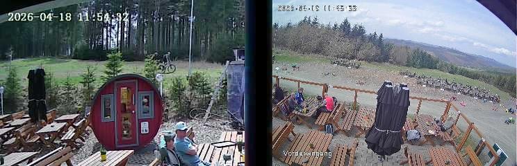 Archiv Foto Webcam Niedersfeld: Ausblick von der Hochheidehütte