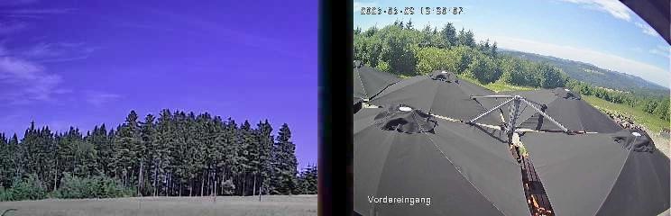 Archiv Foto Webcam Niedersfeld: Ausblick von der Hochheidehütte