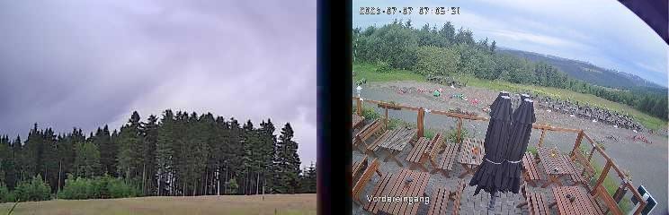 Archived image Webcam Niedersfeld - Mountain Hut Hochheide