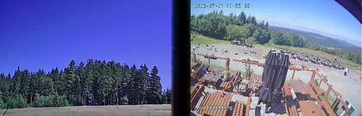 Archiv Foto Webcam Niedersfeld: Ausblick von der Hochheidehütte