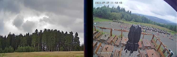 Archiv Foto Webcam Niedersfeld: Ausblick von der Hochheidehütte