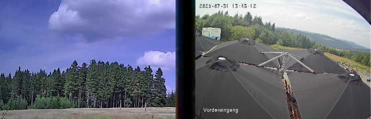 Archiv Foto Webcam Niedersfeld: Ausblick von der Hochheidehütte