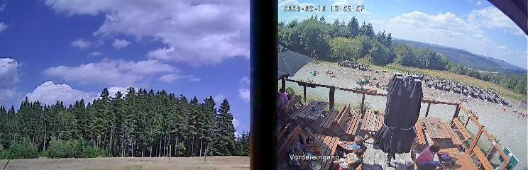 Archiv Foto Webcam Niedersfeld: Ausblick von der Hochheidehütte