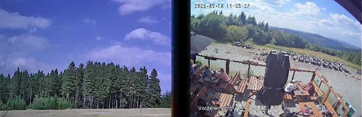 Archiv Foto Webcam Niedersfeld: Ausblick von der Hochheidehütte