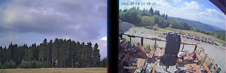 Archiv Foto Webcam Niedersfeld: Ausblick von der Hochheidehütte