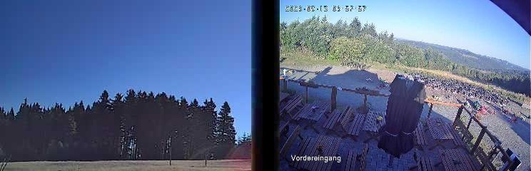 Archiv Foto Webcam Niedersfeld: Ausblick von der Hochheidehütte