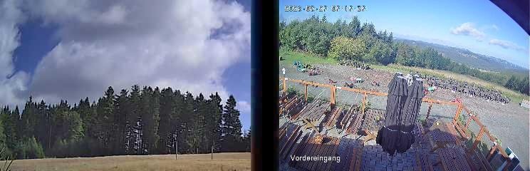 Archiv Foto Webcam Niedersfeld: Ausblick von der Hochheidehütte
