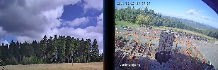 Archiv Foto Webcam Niedersfeld: Ausblick von der Hochheidehütte