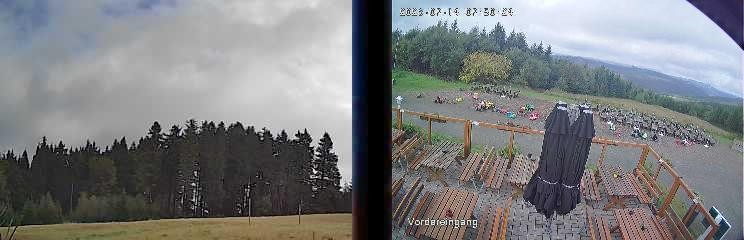 Archiv Foto Webcam Niedersfeld: Ausblick von der Hochheidehütte
