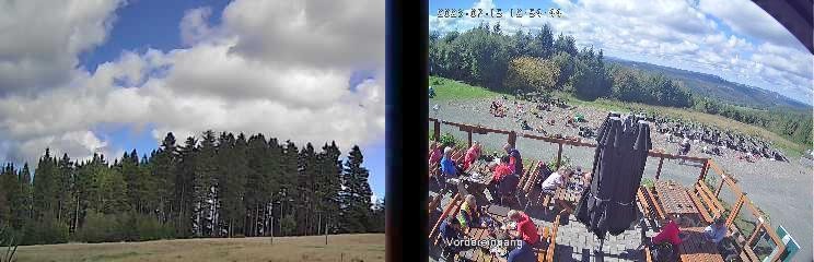 Archiv Foto Webcam Niedersfeld: Ausblick von der Hochheidehütte
