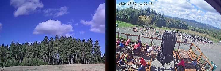 Archiv Foto Webcam Niedersfeld: Ausblick von der Hochheidehütte
