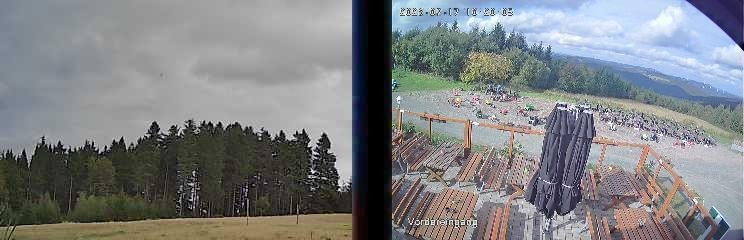 Archiv Foto Webcam Niedersfeld: Ausblick von der Hochheidehütte