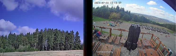 Archiv Foto Webcam Niedersfeld: Ausblick von der Hochheidehütte