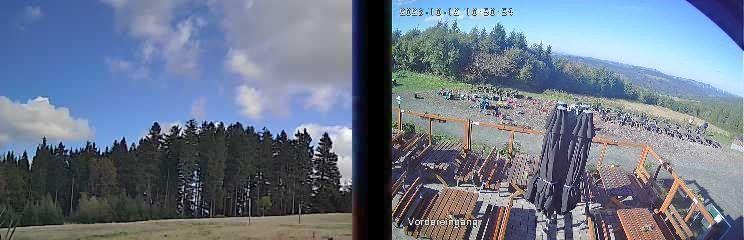 Archiv Foto Webcam Niedersfeld: Ausblick von der Hochheidehütte
