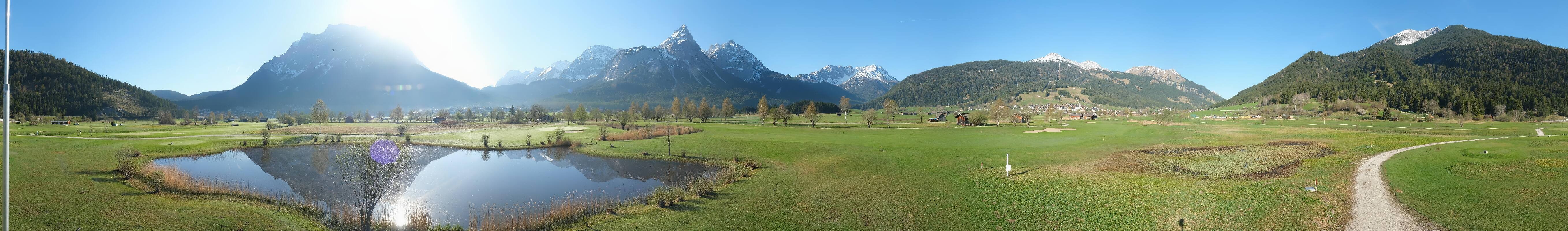 Archived image Webcam Ehrwald-Lermoos: Golf Club Zugspitze