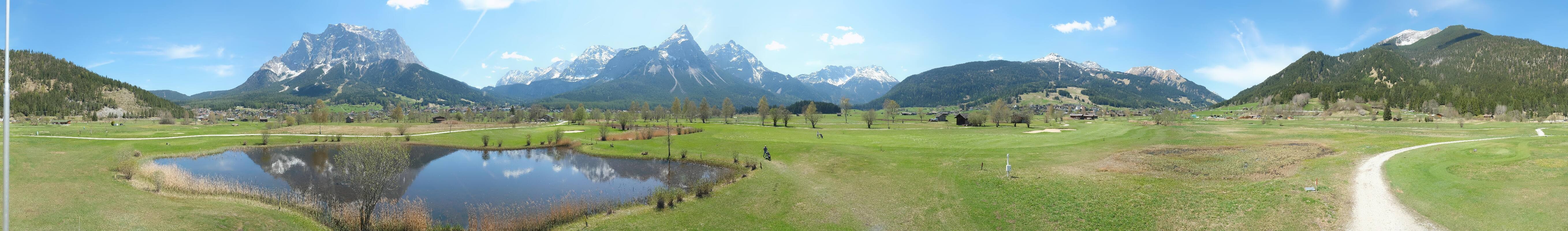 Archived image Webcam Ehrwald-Lermoos: Golf Club Zugspitze