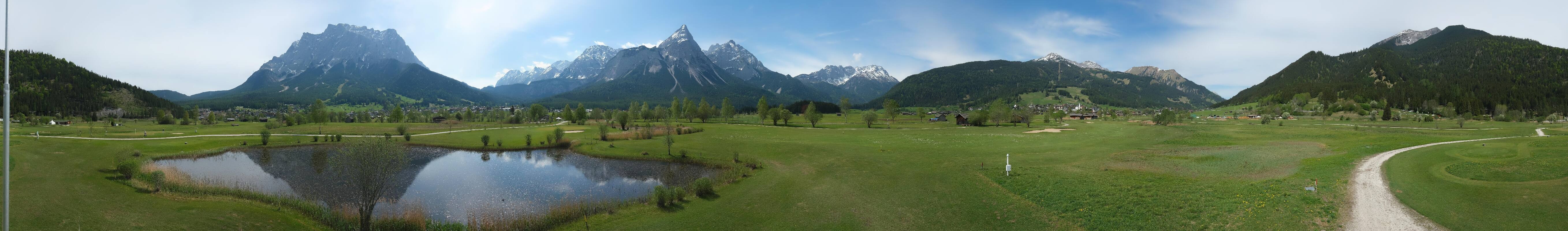 Archived image Webcam Ehrwald-Lermoos: Golf Club Zugspitze
