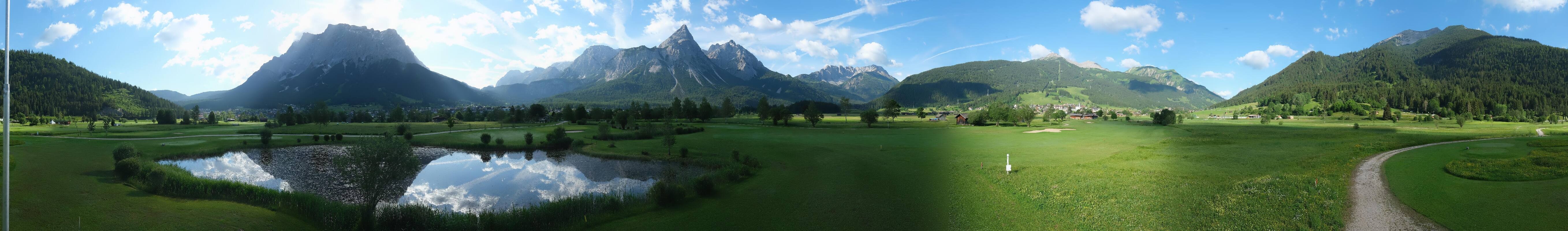 Archived image Webcam Ehrwald-Lermoos: Golf Club Zugspitze