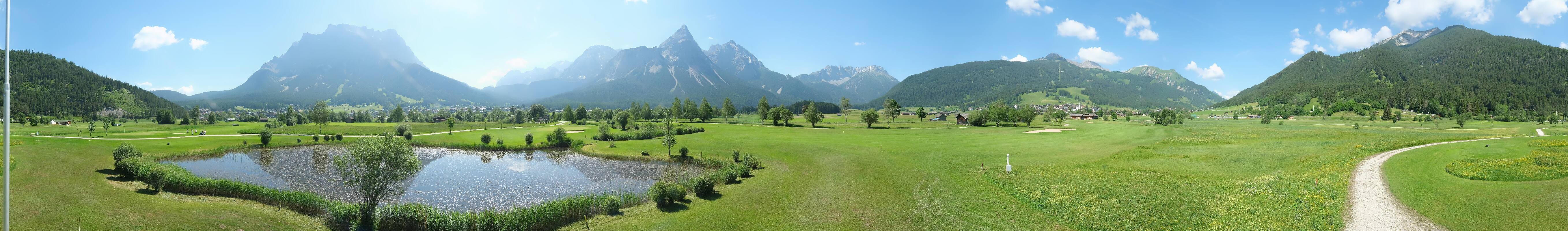 Archived image Webcam Ehrwald-Lermoos: Golf Club Zugspitze
