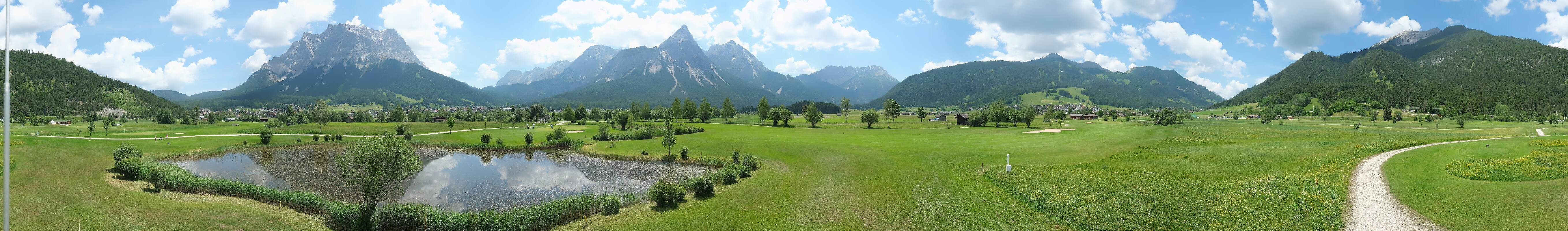 Archived image Webcam Ehrwald-Lermoos: Golf Club Zugspitze