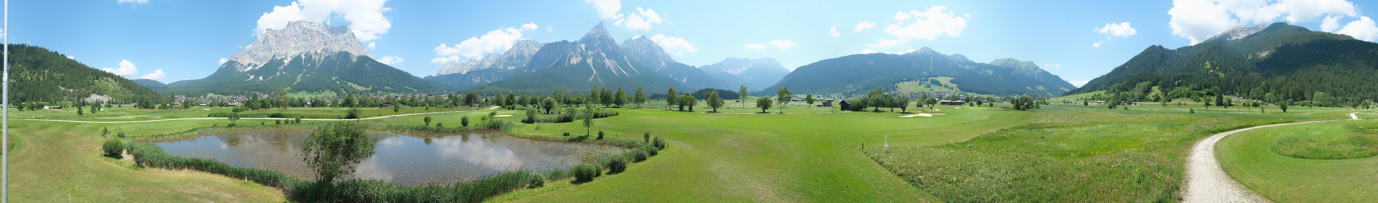 Archived image Webcam Ehrwald-Lermoos: Golf Club Zugspitze