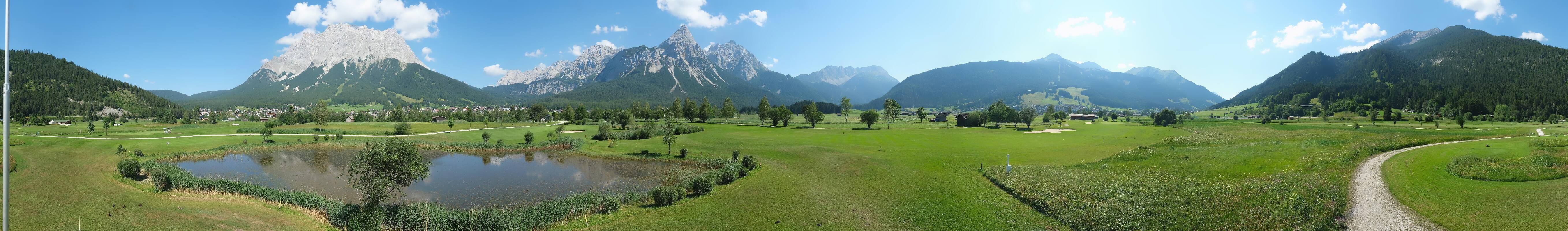 Archived image Webcam Ehrwald-Lermoos: Golf Club Zugspitze