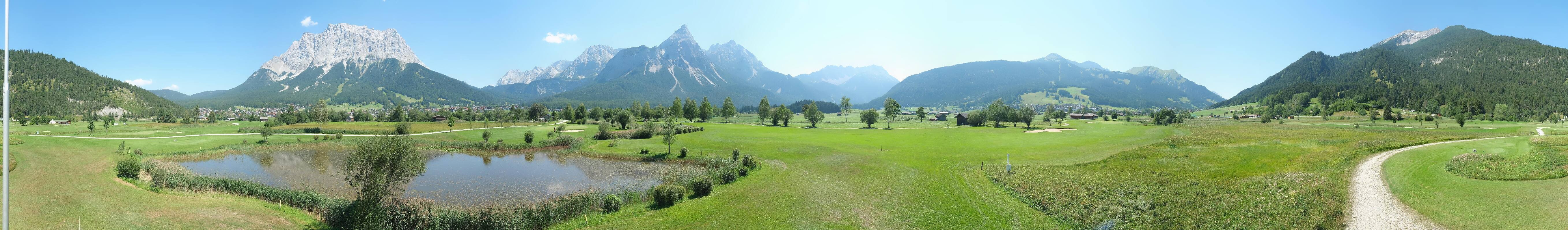 Archived image Webcam Ehrwald-Lermoos: Golf Club Zugspitze