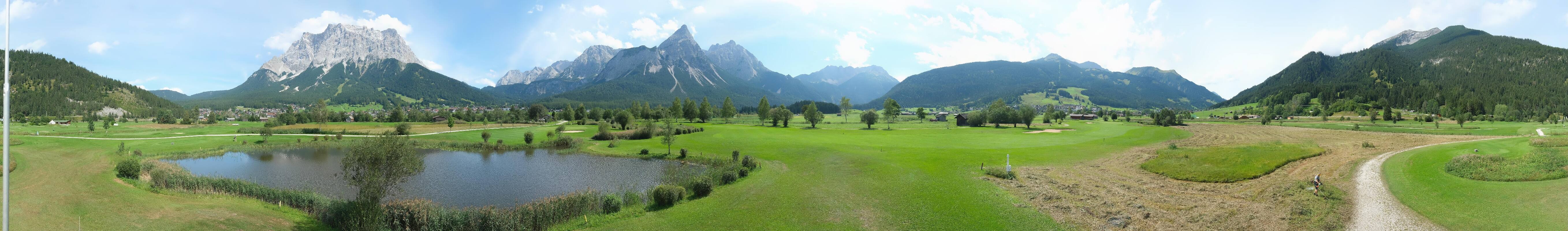 Archived image Webcam Ehrwald-Lermoos: Golf Club Zugspitze