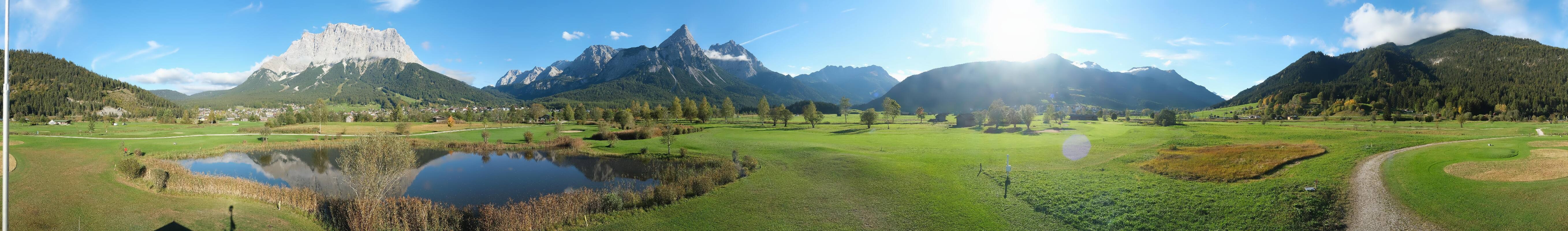 Archived image Webcam Ehrwald-Lermoos: Golf Club Zugspitze
