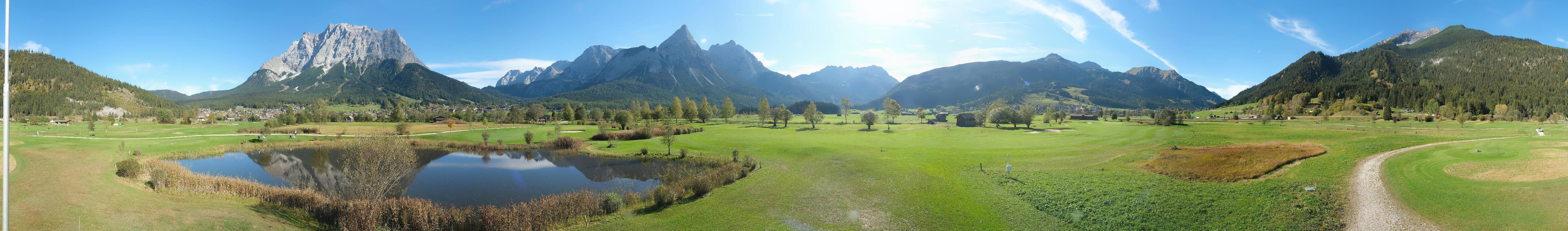 Archived image Webcam Ehrwald-Lermoos: Golf Club Zugspitze