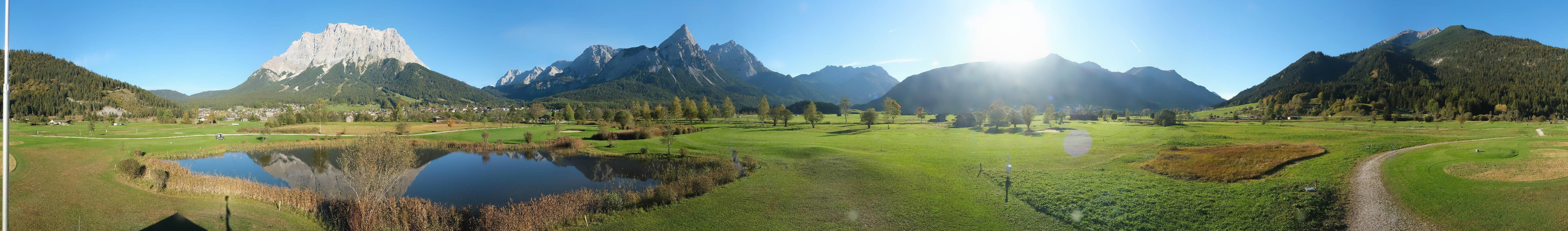 Archived image Webcam Ehrwald-Lermoos: Golf Club Zugspitze