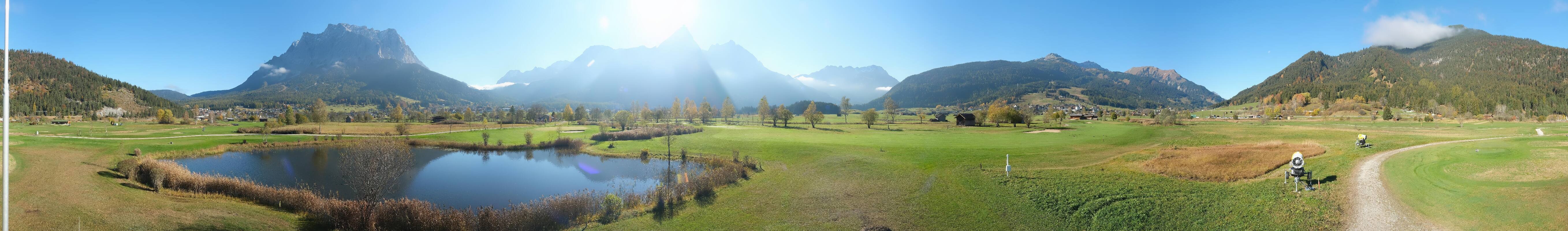 Archived image Webcam Ehrwald-Lermoos: Golf Club Zugspitze