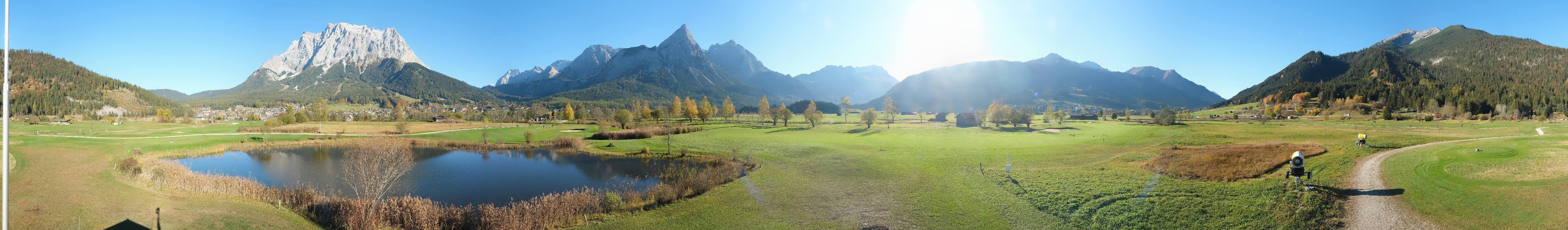 Archived image Webcam Ehrwald-Lermoos: Golf Club Zugspitze